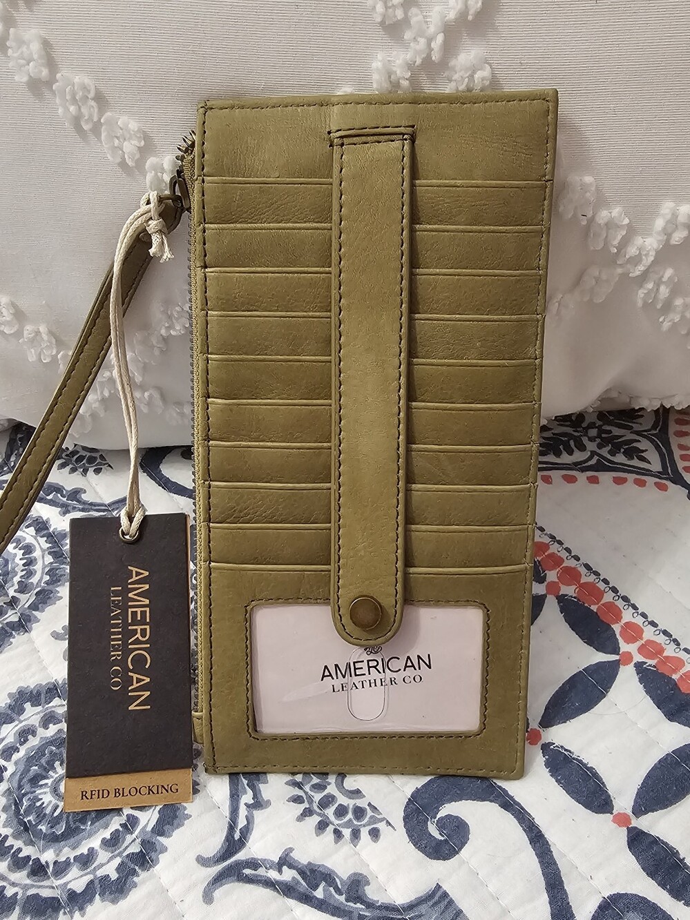 American Leather Co Credit Card Wristlet Wallet